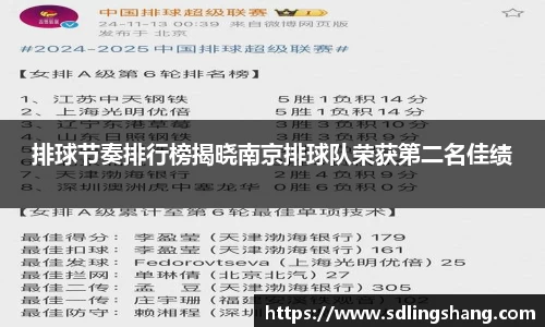 排球节奏排行榜揭晓南京排球队荣获第二名佳绩