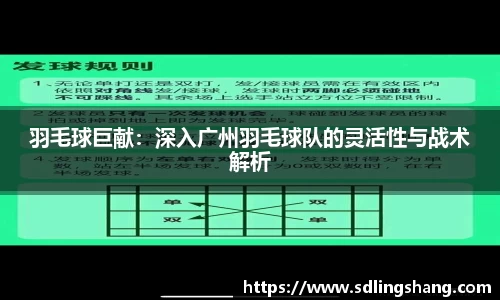 羽毛球巨献：深入广州羽毛球队的灵活性与战术解析