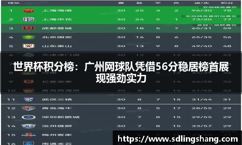 世界杯积分榜：广州网球队凭借56分稳居榜首展现强劲实力