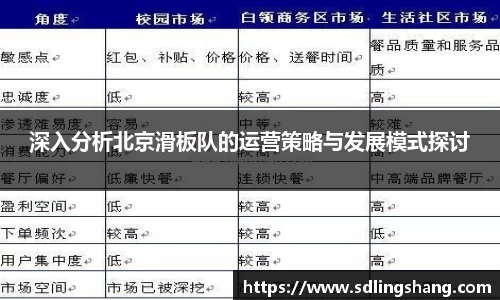 深入分析北京滑板队的运营策略与发展模式探讨